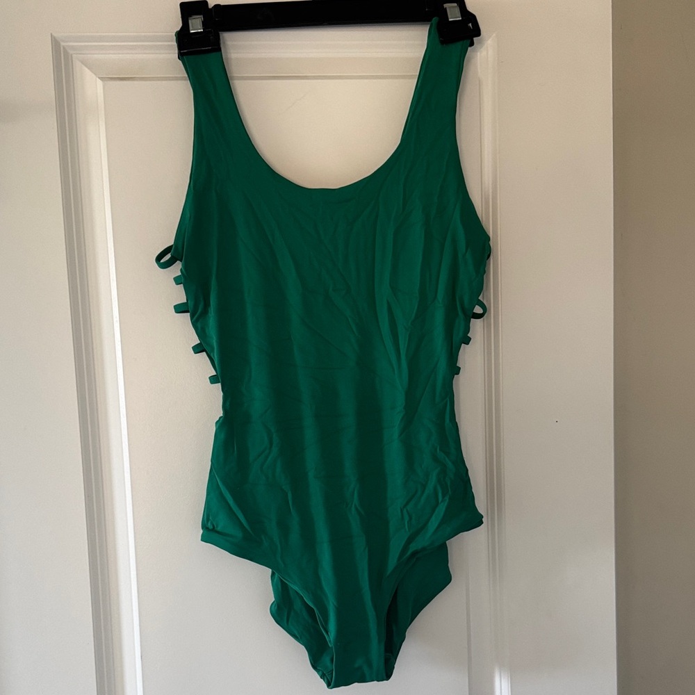 Strange Bikini Sexy Emerald Green One Piece with side details